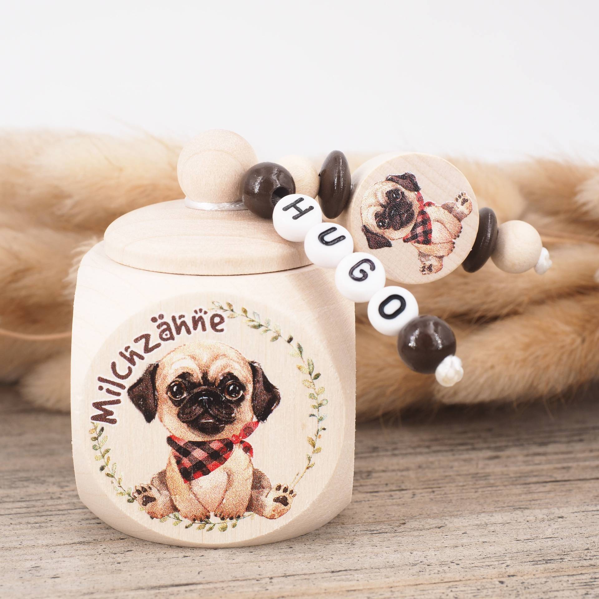 Milchzahndose Mit Namen Hund Mops Milchzahndose Mit Namen Hund Mops von MotzisBunteWelt2014