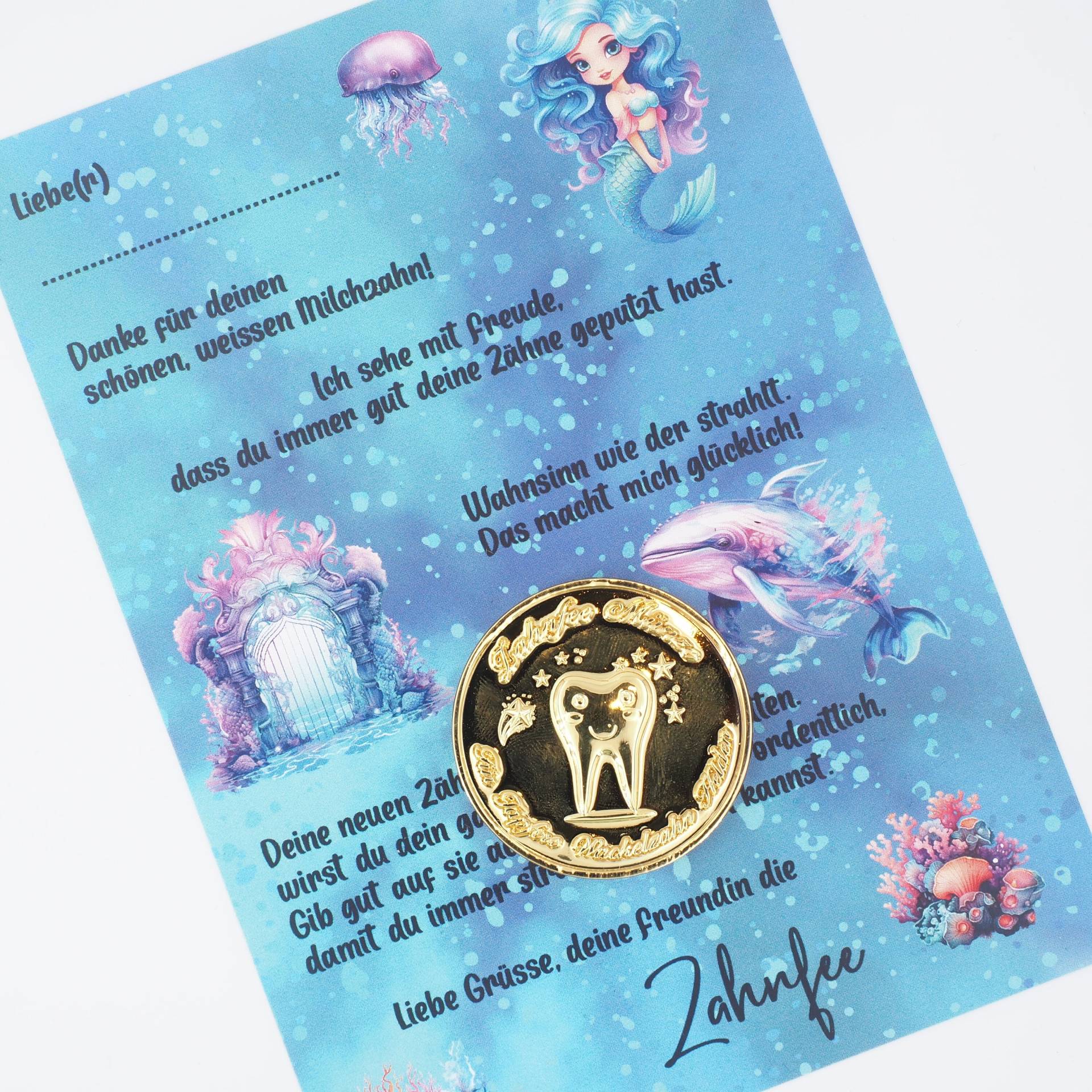 Zahnfee Brief Karte Meerjungfrau Mit Goldmünze Zahnfee Brief Karte Meerjungfrau Mit Goldmünze von MotzisBunteWelt2014