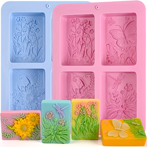 Moukiween Seifenformen aus Silikon, 3D-Silikonformen für handgefertigte Seife, Badekugeln, Schokoladenriegel, DIY-Kerzen, Polymer-Ton-Design Moukiween Seifenformen aus Silikon, 3D-Silikonformen für handgefertigte Seife, Badekugeln, Schokoladenriegel, DIY-Kerzen, Polymer-Ton-Design von Moukiween