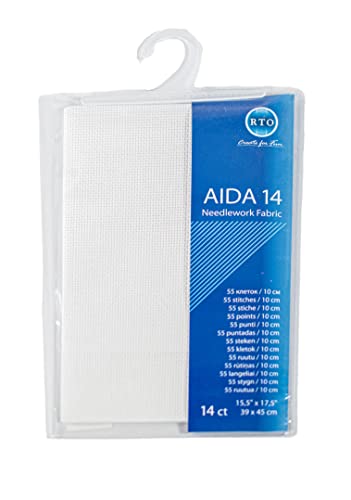 Mouldmaster Aida05 Aida, Fadenzahl 14, weiß, Baumwolle, 39cm x 45cm Mouldmaster Aida05 Aida, Fadenzahl 14, weiß, Baumwolle, 39cm x 45cm von Mouldmaster