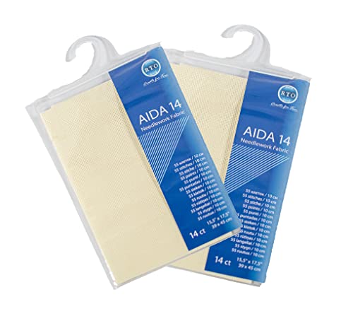 Mouldmaster Aida06PK2 Aida 14 Count Ivory 2 Stück, elfenbeinfarben, 39cm x 45cm Mouldmaster Aida06PK2 Aida 14 Count Ivory 2 Stück, elfenbeinfarben, 39cm x 45cm von Mouldmaster