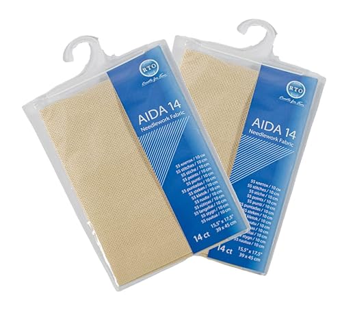 Mouldmaster Aida14PK03 Aida 14 Count Beige, 2 Stück, 39cm x 45cm Mouldmaster Aida14PK03 Aida 14 Count Beige, 2 Stück, 39cm x 45cm von Mouldmaster