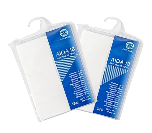 Mouldmaster Aida19PK03 Aida 18 weiß 2 Stück, Baumwolle, 39cm x 45cm von Mouldmaster