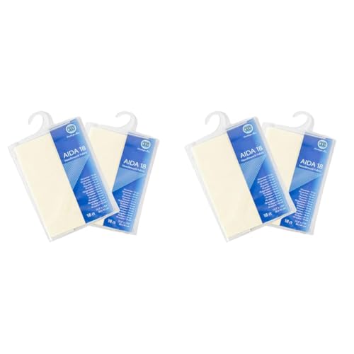 Mouldmaster Aida21PK03 Aida 18, elfenbeinfarben, 2 Stück, Baumwolle, 39cm x 45cm (Packung mit 2) von Mouldmaster