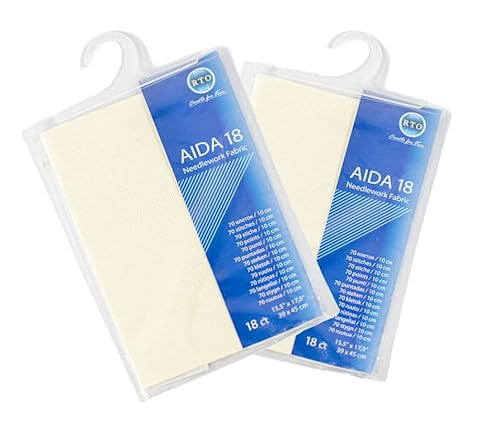 Mouldmaster Aida21PK03 Aida 18, elfenbeinfarben, 2 Stück, Baumwolle, 39cm x 45cm Mouldmaster Aida21PK03 Aida 18, elfenbeinfarben, 2 Stück, Baumwolle, 39cm x 45cm von Mouldmaster