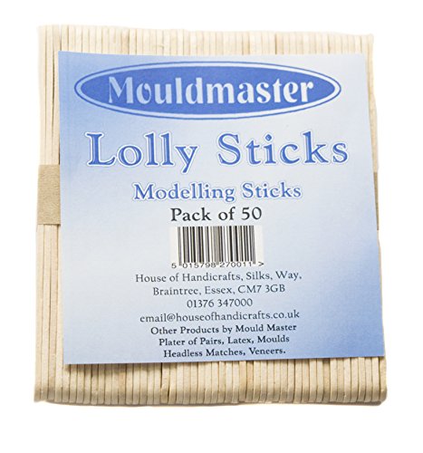 Mouldmaster Form Master Lolly Sticks, Holz, braun, 50 Stück von Mouldmaster