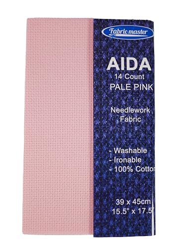 Mouldmaster MA16 Aida, Fadenzahl 14, 49 x 45 cm, Hellrosa, Baumwolle, blassrosa, 49x45cm Mouldmaster MA16 Aida, Fadenzahl 14, 49 x 45 cm, Hellrosa, Baumwolle, blassrosa, 49x45cm von Mouldmaster