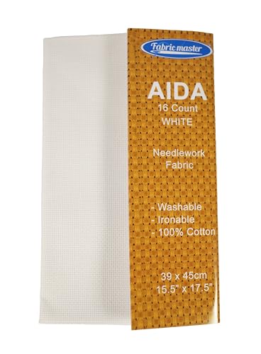 Mouldmaster MA23 Aida, Fadenzahl 16, Weiß, 49 x 45 cm, 49x45cm von Mouldmaster