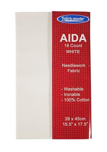 Mouldmaster MA25 Aida, Fadenzahl 18, Weiß, 49 x 45 cm, 49x45cm von Mouldmaster