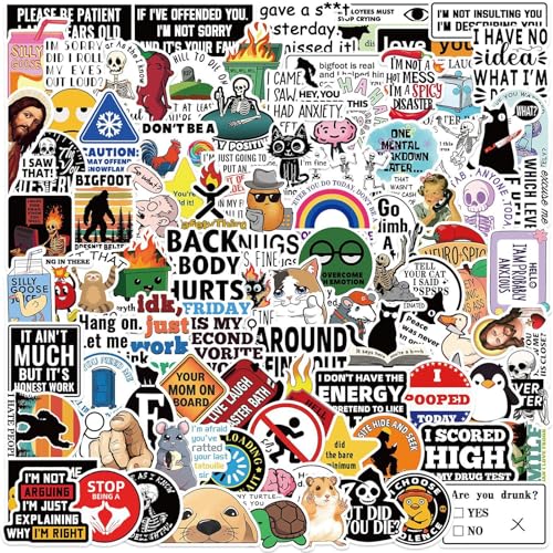 100 Stück Lustige Sticker,Anime Aufkleber Set,für DIY Laptop Gepäck Kühlschrank Auto Motorrad Fahrrad Phone Dekor Graffiti Aufkleber von Mount Kumgang