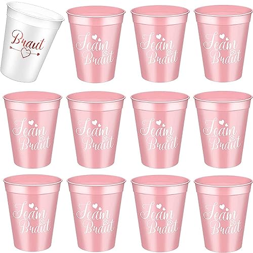 12 Stück Team Braut und Bachelorette Party Cups, Braut und Team Braut Tassen,JGA Deko Fraue Bachelorette Party Dekorationen,für Bridal Shower,Junggesellenabschied Party,Hen Party 12 Stück Team Braut und Bachelorette Party Cups, Braut und Team Braut Tassen,JGA Deko Fraue Bachelorette Party Dekorationen,für Bridal Shower,Junggesellenabschied Party,Hen Party von Mount Kumgang