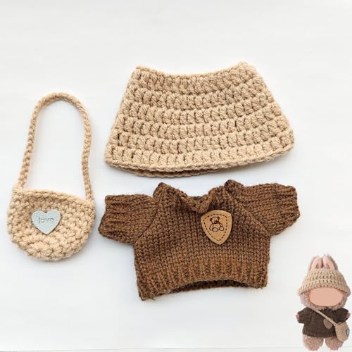 Bekleidung Puppenkleidungsset 3 Stück Set 17cm Puppe Kleidung DIY Outfit für Labubus Puppen Braungrauer Pullover Zubehör Geeignet für Sammler, Kindergeschenke Bekleidung Puppenkleidungsset 3 Stück Set 17cm Puppe Kleidung DIY Outfit für Labubus Puppen Braungrauer Pullover Zubehör Geeignet für Sammler, Kindergeschenke von Mount Kumgang