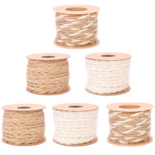 Mount Kumgang 6 Rollen Vintage Geschenkbänder, Juteband Bastelband, Natürliche Juteband, für Party Dekoration, DIY Crafts Verwendet Werden, Geschenke Verpackung Mount Kumgang 6 Rollen Vintage Geschenkbänder, Juteband Bastelband, Natürliche Juteband, für Party Dekoration, DIY Crafts Verwendet Werden, Geschenke Verpackung von Mount Kumgang