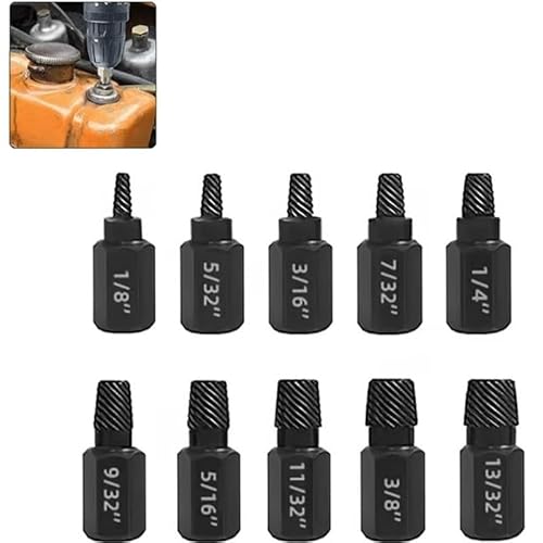 10pcs beschädigte Schraube Extraktor Bohrsatz Stripped Broken festgeklemmte Schraube Bolzen Remover von Mounteps