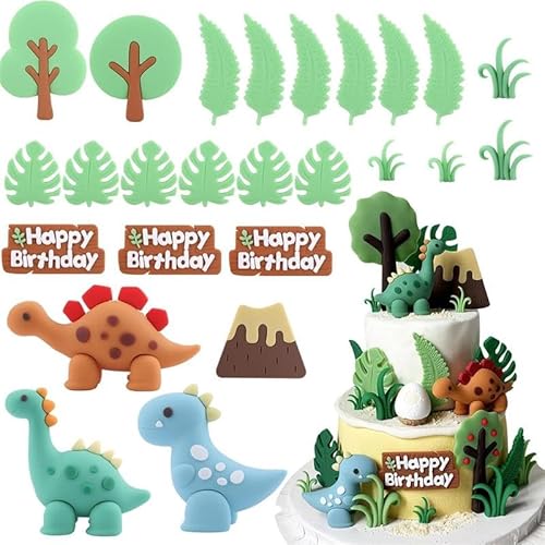 3D-Dinosaurier-Kuchenaufsatz, Cupcake-Topper, Kuchendekorationen für Geburtstag, 25 Stück 3D-Dinosaurier-Kuchenaufsatz, Cupcake-Topper, Kuchendekorationen für Geburtstag, 25 Stück von Mounteps