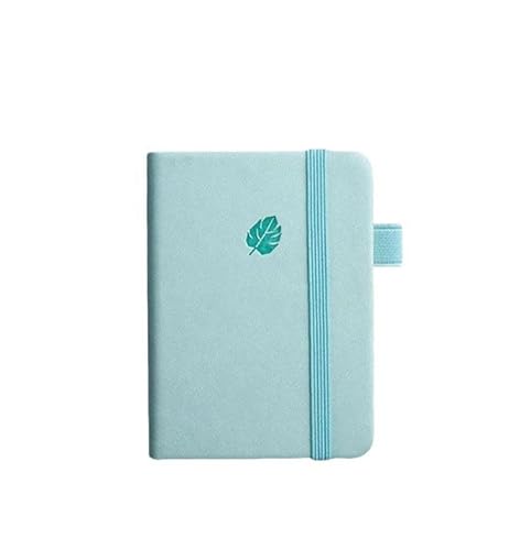 A7 Mini-Notizbuch, tragbar, Taschennotizblock, Memo, Tagebuch, Planer, Schreibpapier (Hellgrün) von Mounteps