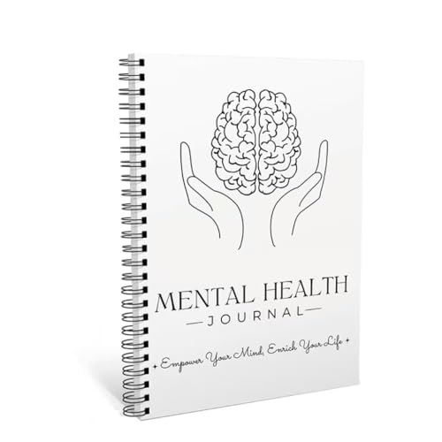 Mental Health Journal Bundle – 120 Seiten Achtsamkeits- und Selbstpflege-Arbeitsbuch mit Stimmungs-Tracker, Entspannungsanleitungen und Geduld-Arbeitsblättern, Papiereinbandmaterial von Mounteps