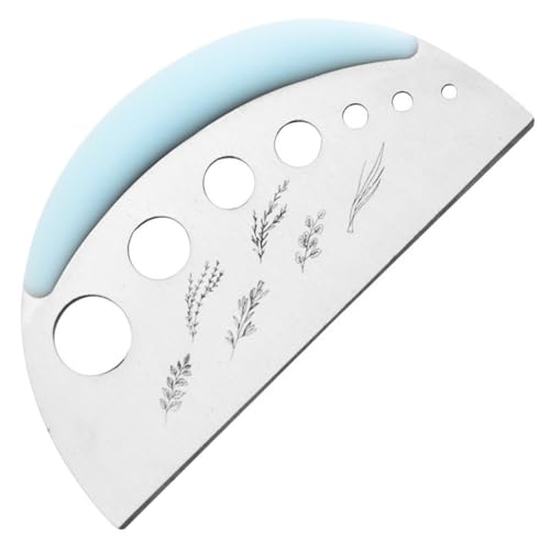 Neue 7-Loch Kräuter Blatt Stripping Tool, Kräuter Stripper und Kräuter Cutter für Grünkohl, Thymian, Basilikum, Rosmarin Stripper (Blau) von Mounteps