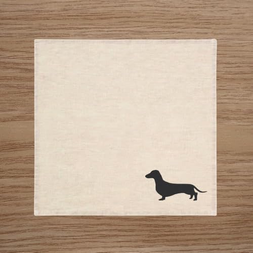 6 Servietten aus Leinen mit Dackel-Motiv – Geschenkidee für Dackel-Liebhaber – für Dackel-Fans – Dekoration Dackel 6 Servietten aus Leinen mit Dackel-Motiv – Geschenkidee für Dackel-Liebhaber – für Dackel-Fans – Dekoration Dackel von Moutty