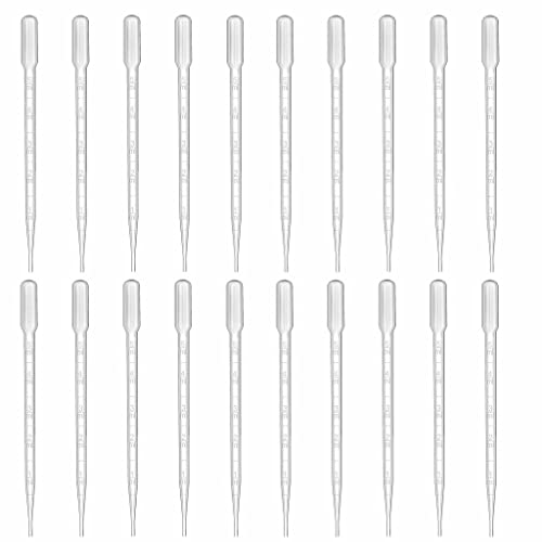 Movilideas - 20 Stück Pipetten, 5 ml Transferpipetten aus Kunststoff, Einwegpipette mit Skala zum Mischen von Acrylfarben, Labor, ätherischen Ölen Movilideas - 20 Stück Pipetten, 5 ml Transferpipetten aus Kunststoff, Einwegpipette mit Skala zum Mischen von Acrylfarben, Labor, ätherischen Ölen von Movilideas