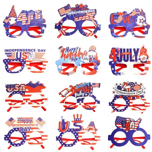 Moxeupon 4. Juli Accessoires, 4. Juli Foto -Requisiten - Unabhängigkeitstag Party Brille,Patriotische Dekorationen liefert Set von 12 Fotokabinen -Requisiten für den 4. Juli Party Memorial Day Moxeupon 4. Juli Accessoires, 4. Juli Foto -Requisiten - Unabhängigkeitstag Party Brille,Patriotische Dekorationen liefert Set von 12 Fotokabinen -Requisiten für den 4. Juli Party Memorial Day von Moxeupon