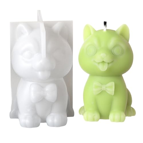 Moxeupon Hundekerzen Silikonform,Epoxidharz Gießform | 3D Kerzenformen Für Bastelbedarf, Silikon Gießform Als Tischdekoration von Moxeupon