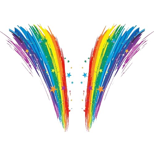 Moxeupon Regenbogen Aufkleber - Wasserdichte Regenbogen Fensteraufkleber | Wasserdichte Auffällige Dekoration Mit Lebendigen Farben Für Türen Motorräder Freunde Kollegen von Moxeupon