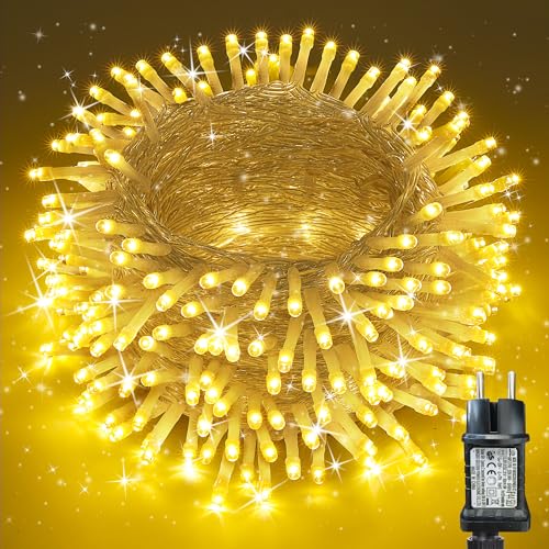 Moxled Lichterkette Außen 35m 350LED, Warmweiß Lichterkette Außen Strom mit Timer Speicherfunktion, Transparente Kabel, Wasserdicht 8 Modi Weihnachtsbeleuchtung für Außen Innen Garten Baum Weihnachten Moxled Lichterkette Außen 35m 350LED, Warmweiß Lichterkette Außen Strom mit Timer Speicherfunktion, Transparente Kabel, Wasserdicht 8 Modi Weihnachtsbeleuchtung für Außen Innen Garten Baum Weihnachten von Moxled