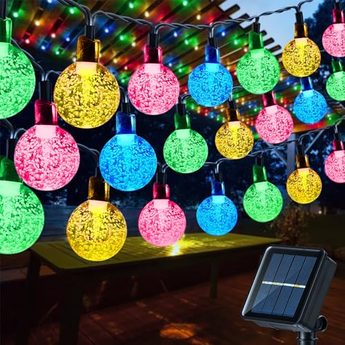 Moxled Solar Lichterkette Aussen 100 LED, 17M Lichterkette Außen Solar Wasserdicht, 8 Modes Solar Lichterkette Außen für Garten, Terrasse, Balkon, Partys (Bunt) von Moxled