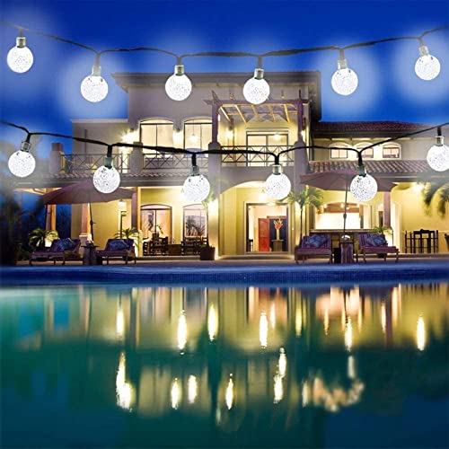 Moxled Solar Lichterkette Aussen 100 LED, 17M Lichterkette Außen Solar Wasserdicht, 8 Modes Solar Lichterkette Außen für Garten, Terrasse, Balkon, Partys (Weiß) von Moxled
