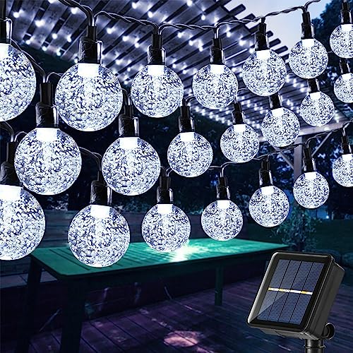 Moxled Solar Lichterkette Aussen 100 LED, 17M Lichterkette Außen Solar Wasserdicht, 8 Modes Solar Lichterkette Außen für Garten, Terrasse, Balkon, Partys (Weiß) von Moxled