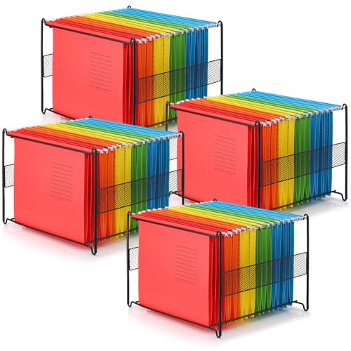 Moxweyeni Hängeregistratur-Organizer aus Metall, Briefgröße, Netz-Aktenbox, Hängeregistratur-Organizer, Schreibtischordner, Aufbewahrungsboxen für Zuhause, Büro, Schule, Schwarz, 4 Stück Moxweyeni Hängeregistratur-Organizer aus Metall, Briefgröße, Netz-Aktenbox, Hängeregistratur-Organizer, Schreibtischordner, Aufbewahrungsboxen für Zuhause, Büro, Schule, Schwarz, 4 Stück von Moxweyeni