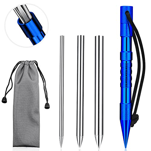 Paracord Knotters Tool Marlin Spike mit 3 Stück Paracord FID Paracord Werkzeuge Marlin Spike Edelstahl Schnürnadeln für Paracord Lederseil Lanyards Arbeit Armband Weben (Blau) von Moxweyeni