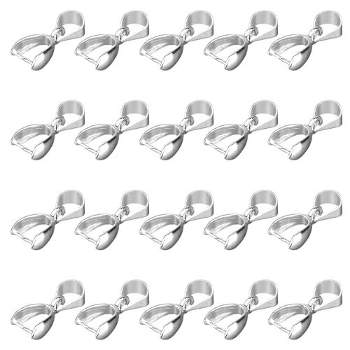 100 Stück Schmuck Anhänger Ösen Silber Kettenverschluss Anhängerschlaufe Armband Verschluss Prise Kaution Anschluss für Schmuckherstellung von Mozeat Lens