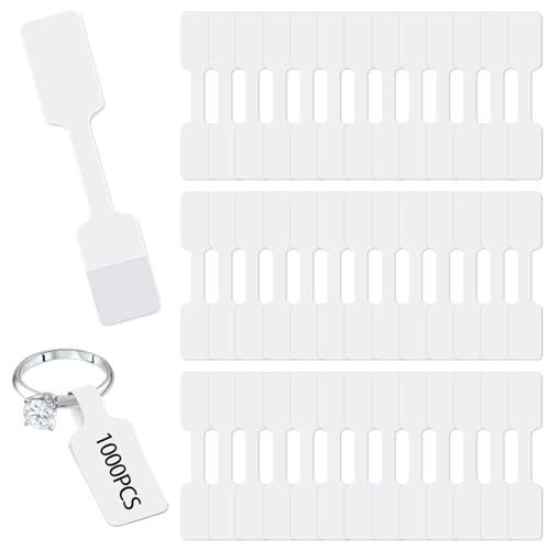 1000 Stück Blanko Schmuck Aufkleber Selbstklebende Preisschilder weiß Preisetiketten für Schmuck Kabeletiketten Anhänger Etiketten für Armbänder Halskette Ohrringe 1000 Stück Blanko Schmuck Aufkleber Selbstklebende Preisschilder weiß Preisetiketten für Schmuck Kabeletiketten Anhänger Etiketten für Armbänder Halskette Ohrringe von Mozeat Lens