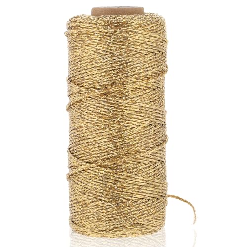 100m Gold Nylonschnur, Kordel Gold Nicht Elastisch Nylonschnur Nylonfaden DIY Bastelschnur Geschenkband Gold Juteschnur Für Weihnachten Dekoration, DIY Basteln, Geschenkverpackung, Hochzeit Dekorieren 100m Gold Nylonschnur, Kordel Gold Nicht Elastisch Nylonschnur Nylonfaden DIY Bastelschnur Geschenkband Gold Juteschnur Für Weihnachten Dekoration, DIY Basteln, Geschenkverpackung, Hochzeit Dekorieren von Mozeat Lens