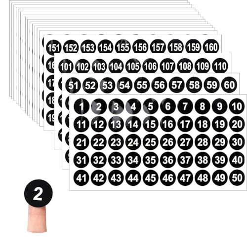 12 Blatt Zahlen Aufkleber 1 bis 200 Schwarz Nummer Aufkleber Selbstklebendes Vinyl Klein Nummern Etiketten Aufkleber für Inventarsortierung Organisation Aufbewahrungsboxen, 2,5 cm, 600 Stück von Mozeat Lens