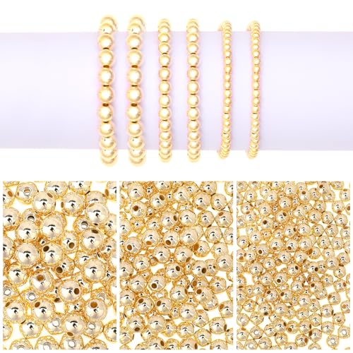 1200 Stück Golden Perlen zum Auffädeln Abstandshalter Perlen Kleine Abstandsperlen 4/6/8mm Glatte Runde Perlen Lose Spacer Beads Nahtlose Kugelperlen für DIY Armband Halskette Schmuck Herstellung 1200 Stück Golden Perlen zum Auffädeln Abstandshalter Perlen Kleine Abstandsperlen 4/6/8mm Glatte Runde Perlen Lose Spacer Beads Nahtlose Kugelperlen für DIY Armband Halskette Schmuck Herstellung von Mozeat Lens