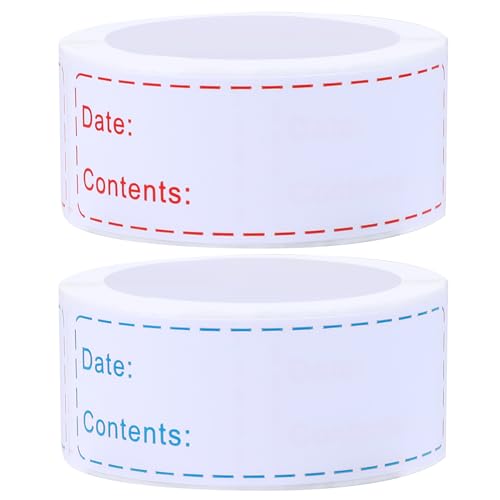 Haushaltsetiketten, 250 Stück Selbstklebend Gefrieretiketten 75 x 25 mm Food Freezer Labels Self-Adhesive Jar Labels Handmade Marmeladen Aufkleber Klebeetiketten zum Beschriften von Mozeat Lens