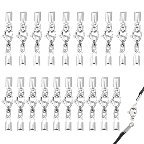 20 Stück Verschluss Silber Armband Verschluss Edelstahl Karabinerverschluss Lederband Kette Clipverschluss für Schmuckherstellung Halskette Lederband DIY 20 Stück Verschluss Silber Armband Verschluss Edelstahl Karabinerverschluss Lederband Kette Clipverschluss für Schmuckherstellung Halskette Lederband DIY von Mozeat Lens