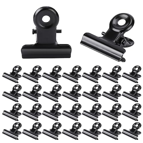 30 Stück Büroklammern Schwarz Kleine Metall klammern Scharnier Clips 22mm Papierklammern Mini Papiergeld Binder Klemmen für Fotos Büro Küche Hause von Mozeat Lens