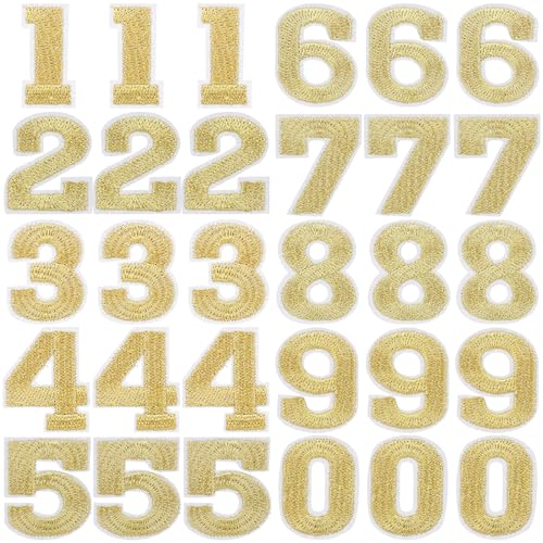 30 Stück Gold Aufbügeln Zahlen Bügelbilder Selbst Gestalten Zahlen Nummer 0 bis 9 Stoff Applikation für Kleidung Kleid Mütze Socken T-Shirt Jeans Tasche DIY Basteln Dekoration 30 Stück Gold Aufbügeln Zahlen Bügelbilder Selbst Gestalten Zahlen Nummer 0 bis 9 Stoff Applikation für Kleidung Kleid Mütze Socken T-Shirt Jeans Tasche DIY Basteln Dekoration von Mozeat Lens