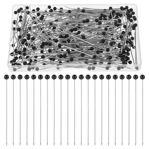 300 Stück Stecknadeln, Pinnadeln Schwarz, Schwarze Stecknadeln Mit Perlmuttartigem Kugelkopf, Lange 1,5-Zoll-Schneiderstecknadeln Zum Befestigen Von Nähmarkern, Zum Selbermachen Von Schmuck 300 Stück Stecknadeln, Pinnadeln Schwarz, Schwarze Stecknadeln Mit Perlmuttartigem Kugelkopf, Lange 1,5-Zoll-Schneiderstecknadeln Zum Befestigen Von Nähmarkern, Zum Selbermachen Von Schmuck von Mozeat Lens
