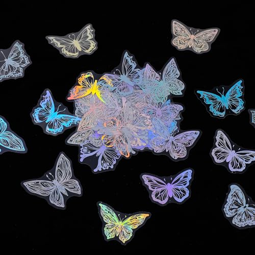 45 Stück Holografische Schmetterling Aufkleber Transparent Schmetterling Sticker Set Wasserdichte Glitzer Aufkleber für Scrapbooking Tagebuch Fotoalbum Kalender Wasserflasche Handyhülle Sammelalbum 45 Stück Holografische Schmetterling Aufkleber Transparent Schmetterling Sticker Set Wasserdichte Glitzer Aufkleber für Scrapbooking Tagebuch Fotoalbum Kalender Wasserflasche Handyhülle Sammelalbum von Mozeat Lens