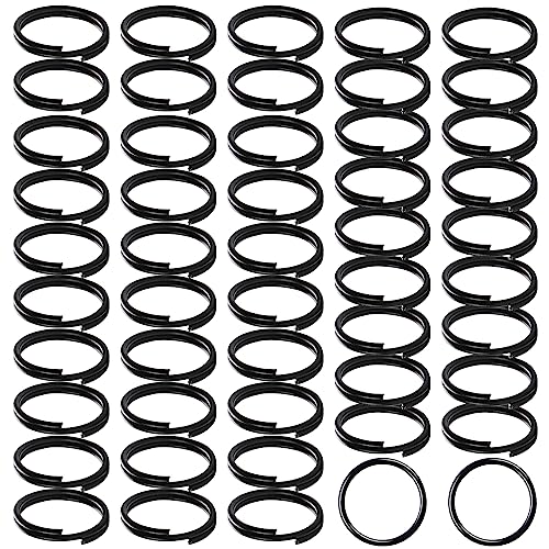 50 Stück 10mm Schlüsselring Schwarz Schlüsselring Klein Metall Runde Schlüsselringe Schwarz Spaltringe Split Ringe Sets Für Schmuck, Halsketten, Armbänder, Ohrringe, Basteln, Ornamente Und DIY-Kunst von Mozeat Lens