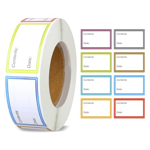 500 Stück Gefrieretiketten Klebeetiketten zum Beschriften Lebensmitteldatum-Etiketten 25x40mm Self-Adhesive Jar Labels Food Freezer Labels Handmade Marmeladen Aufkleber Bag Labels Blank Labels von Mozeat Lens