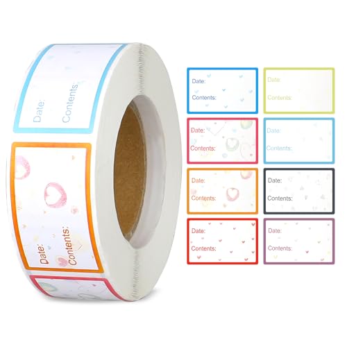 500 Stück Gefrieretiketten Lebensmitteldatum Etiketten Klebeetiketten zum Beschriften 25 x 40 mm Self-Adhesive Jar Labels Food Freezer Labels Handmade Marmeladen Aufkleber Blank Labels Bag Labels von Mozeat Lens