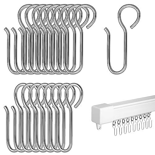 60 Stück Gardinenhaken Vorhang Haken S Haken Gardinenhaken Zum Einhängen Silber Vorhanghaken Metall Haken für Seilspannsysteme Seilhaken Seilspanngarnituren 60 Stück Gardinenhaken Vorhang Haken S Haken Gardinenhaken Zum Einhängen Silber Vorhanghaken Metall Haken für Seilspannsysteme Seilhaken Seilspanngarnituren von Mozeat Lens