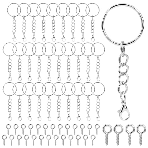 60 Stück Schlüsselanhänger Schraubösen Schlüsselanhänger Ring Set Schlüsselring Basteln Set mit Kette Karabinerverschluss DIY Schlüsselringe für Schlüssel-Taschen Schmuckherstellung 60 Stück Schlüsselanhänger Schraubösen Schlüsselanhänger Ring Set Schlüsselring Basteln Set mit Kette Karabinerverschluss DIY Schlüsselringe für Schlüssel-Taschen Schmuckherstellung von Mozeat Lens