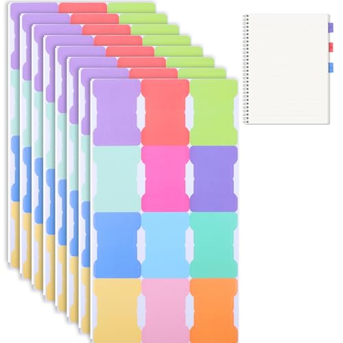 96-Stück Klebrige Index-Registerkarten Haftnotizen Tabs Pastell Monatliche Registerkarten Aufkleber Farbige Index Tabs Klebemarkierungen Papier Farbig für die Kennzeichnung Klassifizierung von Mozeat Lens